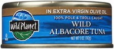 Wild Planet Tuna Albacore Wild In Extra Virgin Olive Oil, 5 Ounce