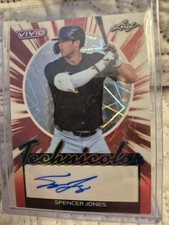 SPENCER JONES 1/1 AUTO RC!!!🔥📈2024 Leaf Vivid Technicolors!!!🍒 YANKEES ⚾️⭐️💪