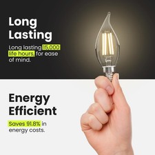 Feit Electric CFC40927CAFIL6 120V 3.3W 300 Lumens Dimmable Filament LED Bulb