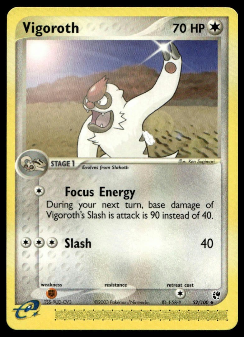 Vigoroth #52/100 Sandstorm Near Mint or Better - Pokemon Card