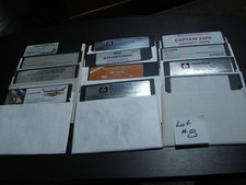 Commodore 12 5.25" Disks Lot 8, GK Gamemaker, Bionic Commando, Hillsfar,