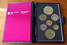 1980 Royal Canadien Mint proof-like set of 7 coins w/case, box & COA
