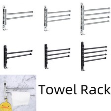 Wall Mounted Towel Rack Rustproof Swing Towel Hook for Bathroom Kitchen Closet