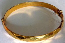 Vintage 9ct Rolled Gold Bangle Bracelet 18.7 grams. Open & Close Bangle Bracelet