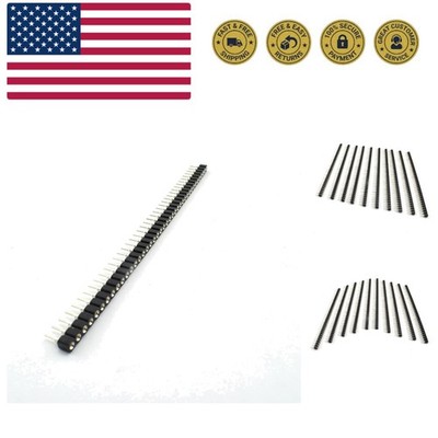 10pcs 2.54mm 40Pin Round Female Socket Pin Header Strip 1x40P Single Row Stra...