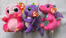 SET of 3 - MIA - DAPHNE - SPITFIRE the Dragons TY Beanie Boos 6" NEW  MINT TAGS