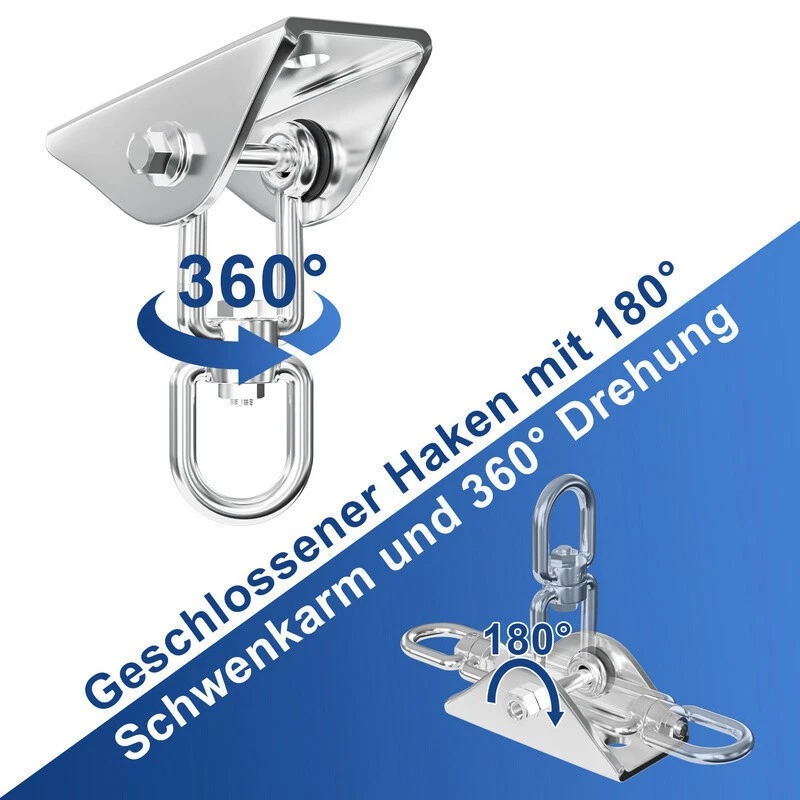 Deckenhaken Halterung 360° Drehbar Deckenhalterung Hängesessel 450kg Schwerlast - Bild 4 von 4