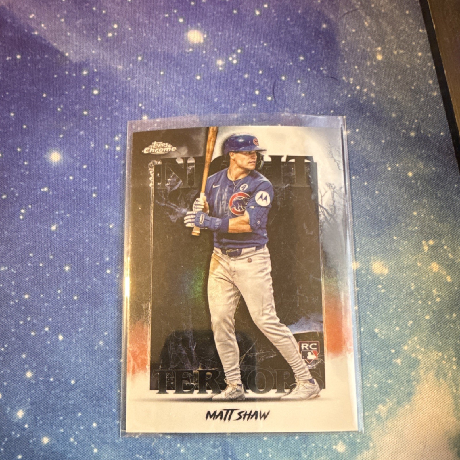 2025 Topps Chrome Update Night Terrors Matt Shaw Rookie #NT-20 Chicago Cubs