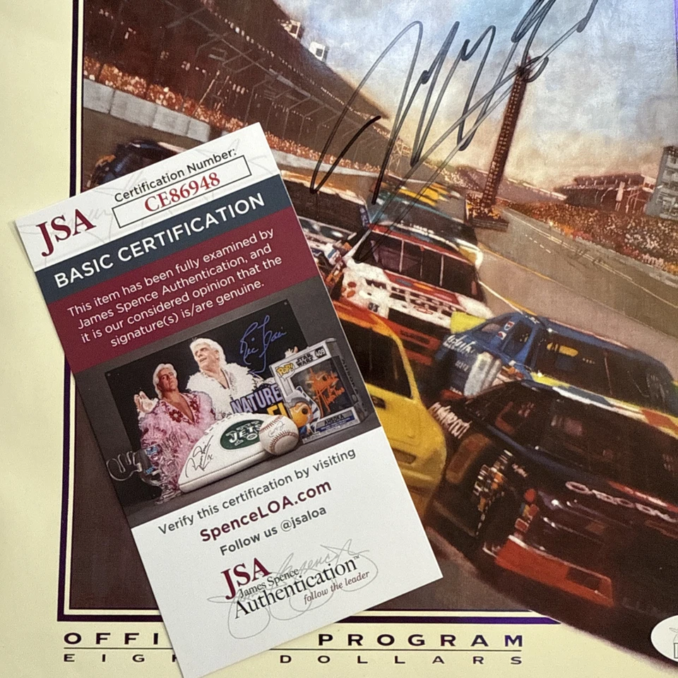 Jeff Gordon Signed Autographed 1994 Brickyard 400 Program Ticket Garage Pass JSA - Image 3 of 4