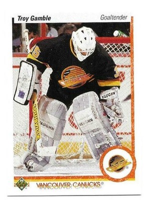 TROY GAMBLE 1990-91 UPPER DECK ROOKIE CARD NEAR MINT+ CONDITION