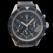 Landeron Chronographe Pilote Vintage Tricompax Mecanique Verre Saphir