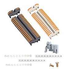 DIN Rail Terminal Blocks, Universal Compact Wire Wiring Connector 40 Connect...