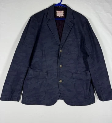 Brooks Brothers Sports Coat Men's Large Luxury Navy Camo Jacket Preppy Ivy - Image 1 of 4