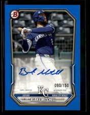 Blake Mitchell 2026 Bowman Paper Prospect Retail Auto Blue Border 090/150 [jyc16