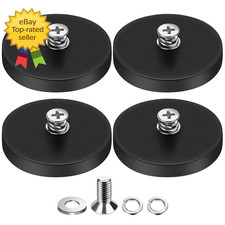 4Pcs Rubber Coated Anti-Scratch Mounting Magnets Adhesive Power 30LBS