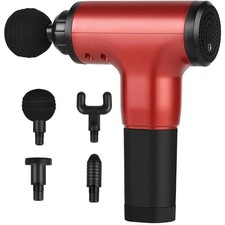 Rechargeable Handheld Electric Massager Gun for Muscle Relax w/4 Massage Heads