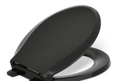 Kohler 4639-RL-7 Cachet ReadyLatch Round-Front Quiet-Close Toilet Seat Black
