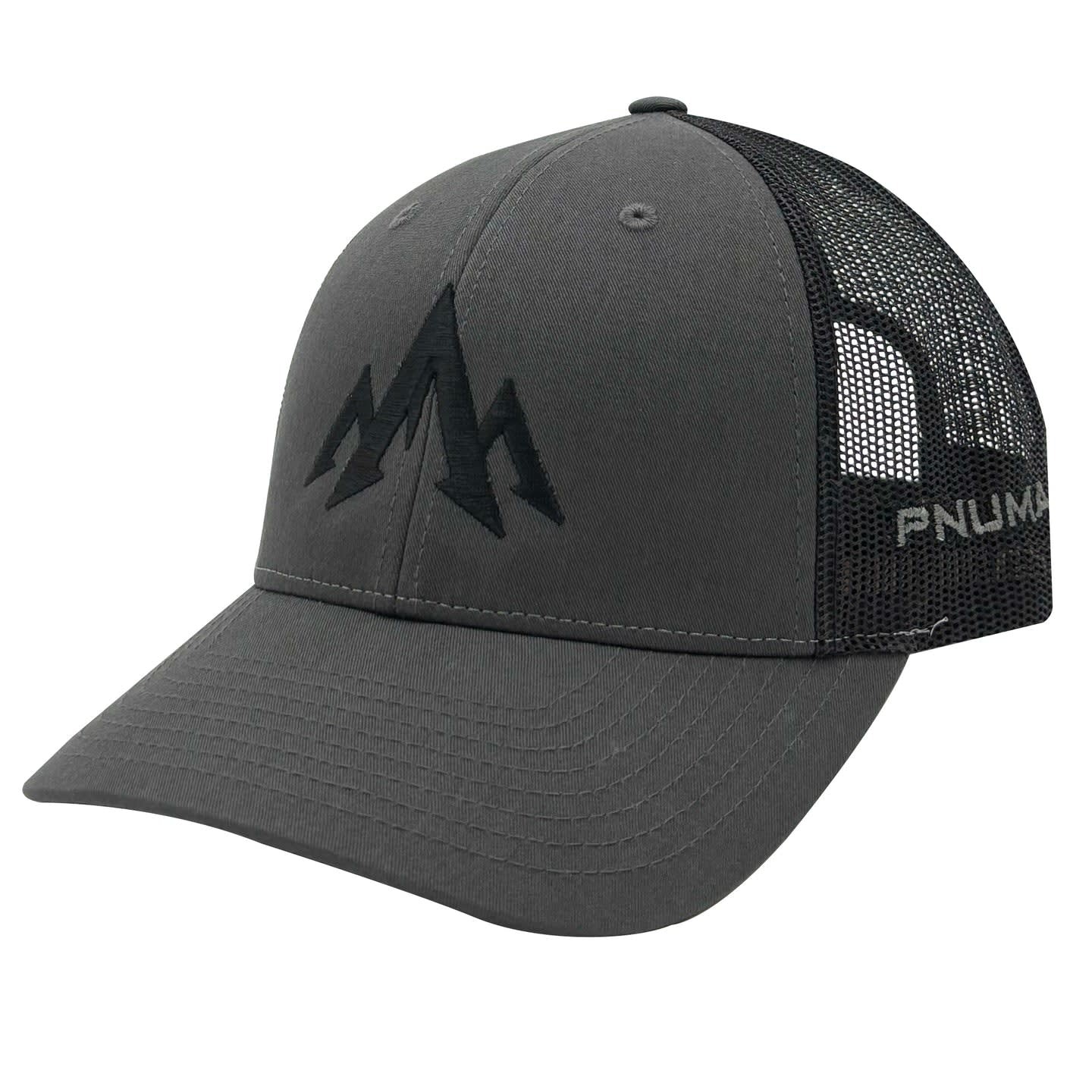 Pnuma Outdoors Mountain Icon Trucker Cap Charcoal OSFM (CP-MT-CH)