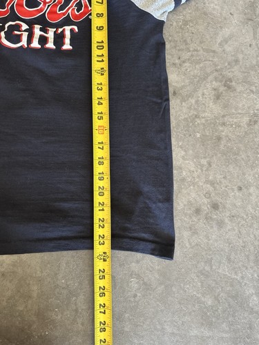 Vintage 1970er 70er Coors Light Beer Logo Tee Tshirt Gr. Medium 2 Streifen schwarz USA - Bild 6 von 6