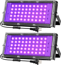 50W Black Lights for Glow Party - Strong High Power Black Light Flood Light 395N
