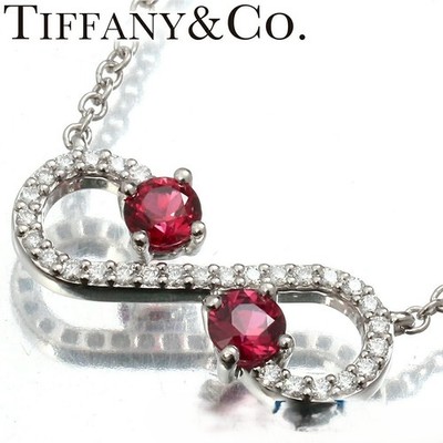 Tiffany & Co. Enchant Necklace Natural Ruby Platinum PT950 JAPAN