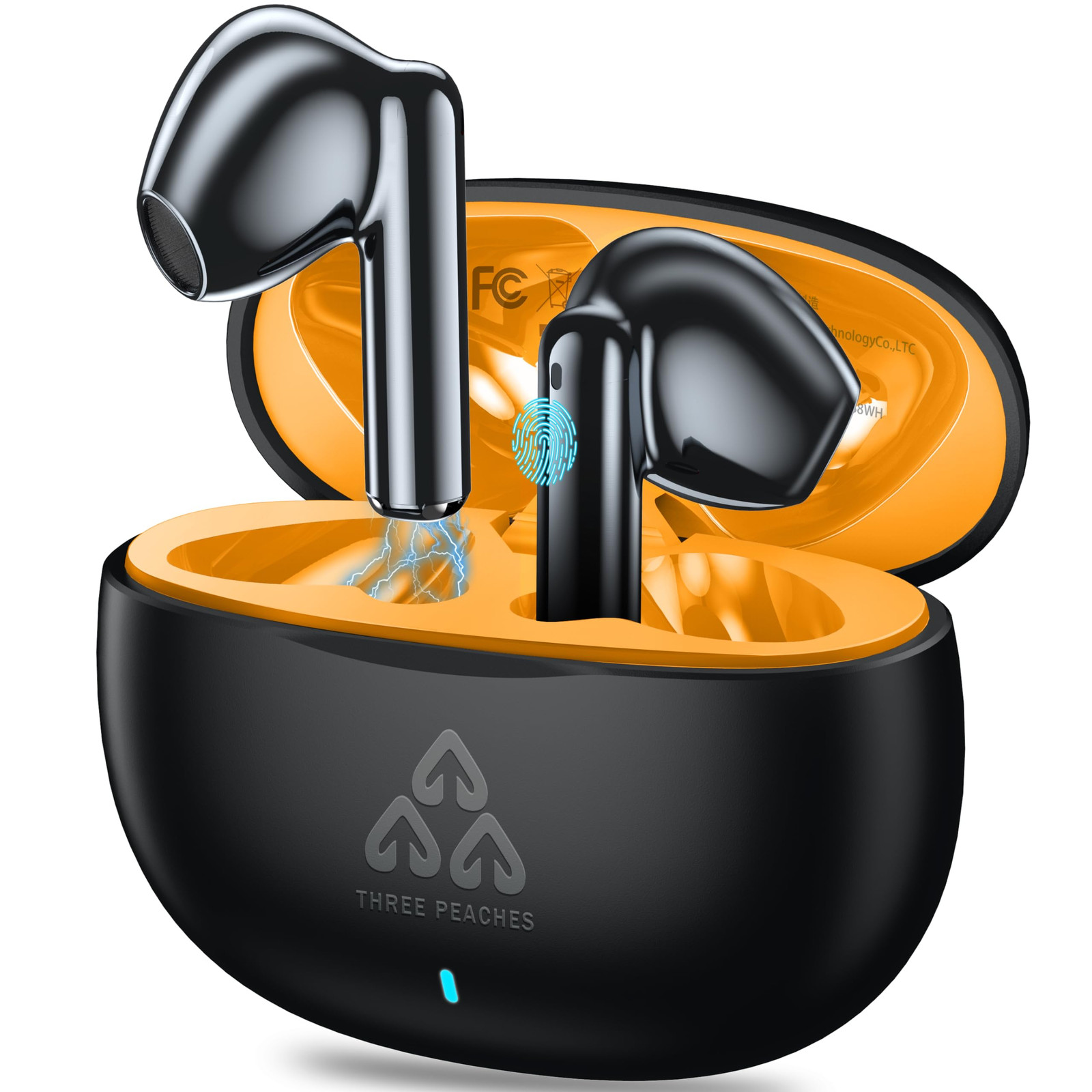 THREE PEACHES Wireless Earbuds Bluetooth 5.3 with In-Ear Design Hi-Fi Sound