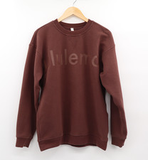 Lululemon Sz 10 All Yours Crew Neck Cotton Blend Graphic Sweatshirt Brown Earth