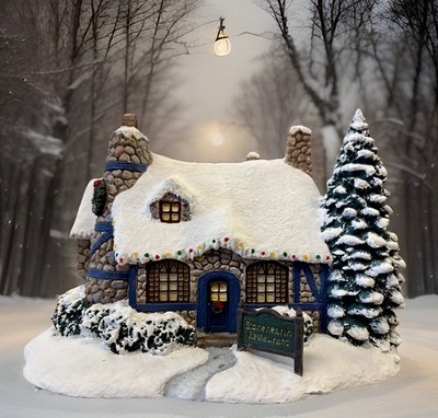 2001 Thomas Kinkade Hawthorne Village  Stonehearth Restaurant  #79978 W/light