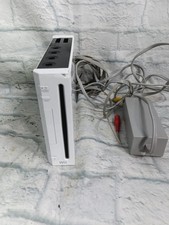 Nintendo Wii Console - White RVL-001 w/ Power cord and AV WORKS / READ a15
