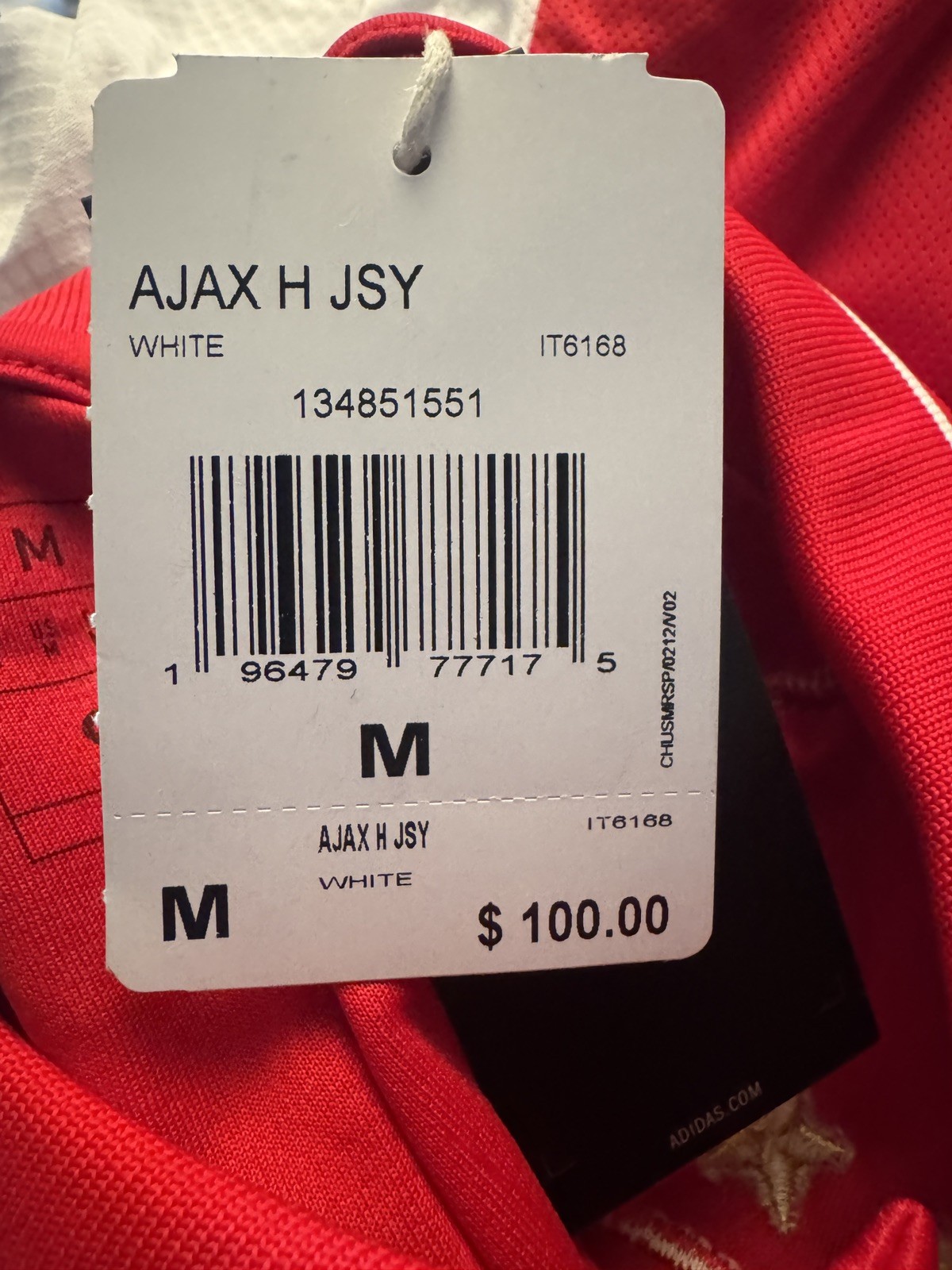 Adidas Ajax Amsterdam 24/25 Home Jersey IT6168 White Red Men’s Size Medium thumbnail 5