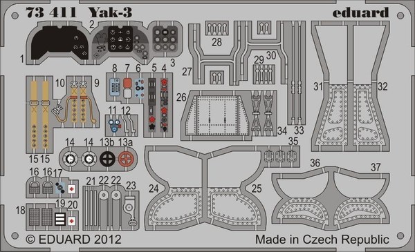 Eduard Accessories 73411 - 1:72 Yak-3For Zvezda - ÄTzsatz - Neu-image