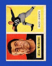 1957 Topps Set-Break #121 Alex Webster EX-EXMINT *GMCARDS*