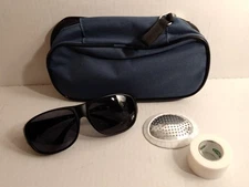 Eye Shield and Cataract Sunglasses Protective Aluminum With Tape And Case ~ New
