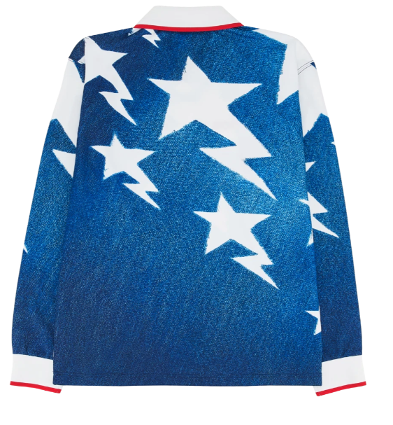 Adidas x BAPE Long Sleeve Standard Jersey Men Jersey Medium Blue