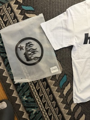 HELLSTAR Men's White Graphic Logo Crew Neck Short Sleeve T-Shirt Tee Size XL