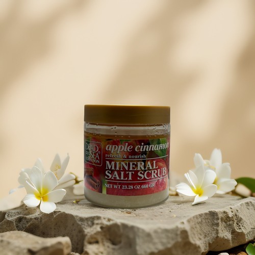 Esfoliante Nutriente | Scrub Sale Minerale Mela Cannella dal Mar Morto