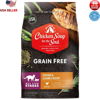 Grain-Free Chicken Cat Food 12lb Healthy Skin Coat Immune Health All Stages New
