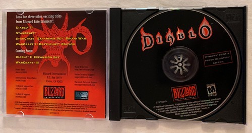 Diablo (PC CD-ROM 1998) CIB Complete With Manual Windows Computer Game Blizzard - Picture 2 of 9