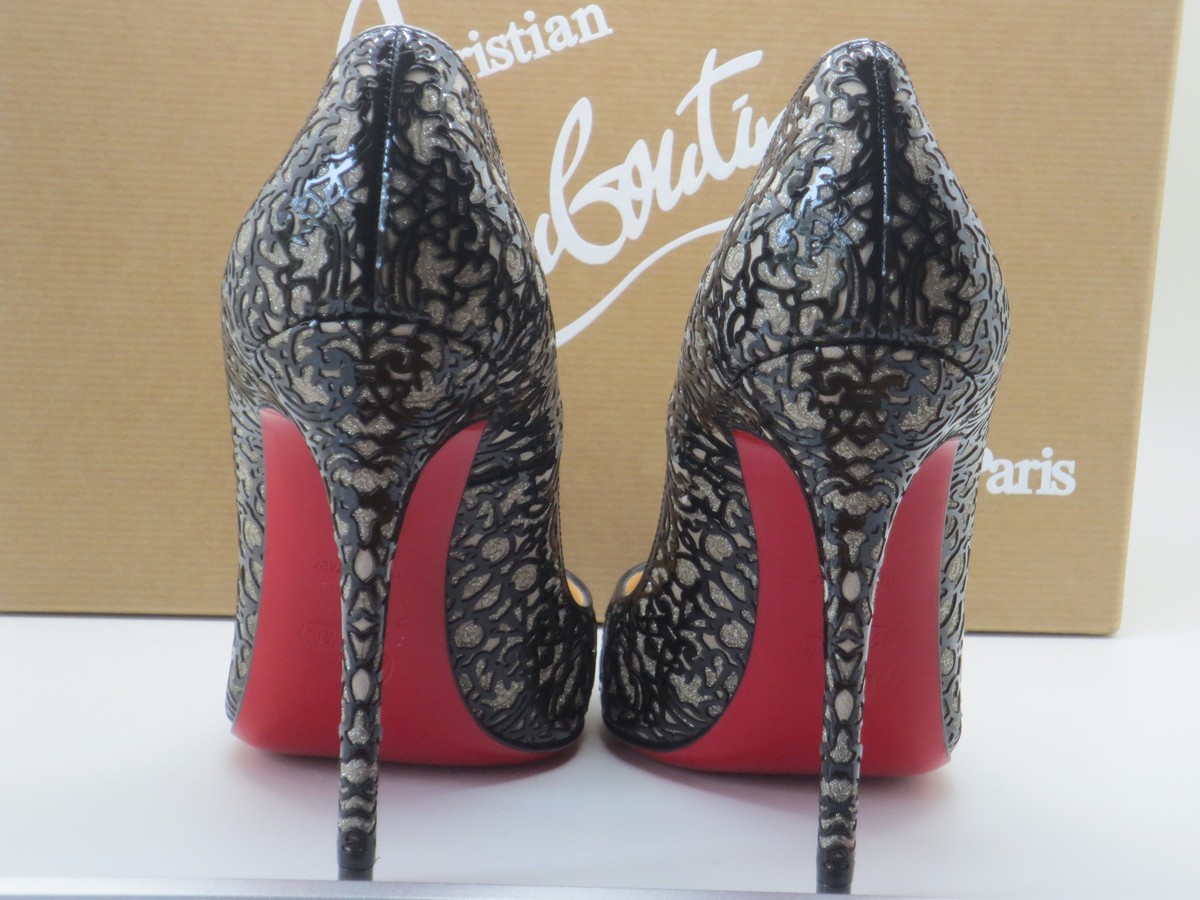 $1395 Christian Louboutin So Pretty Black Patent Leather
