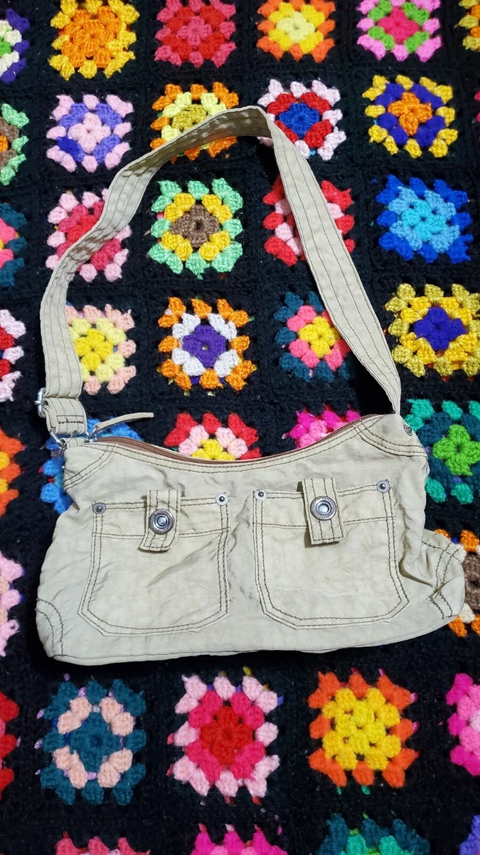 United Colors Of Benetton 90s Beige Nylon Shoulder Bag eBay