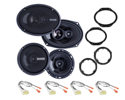 Memphis Audio Front & Rear Car Door Speaker replacement for 2015-2023 Ford F-150