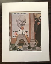 Norman Rockwell "Elect Casey" 11x14 Matted Art Print-Post Cover 1958