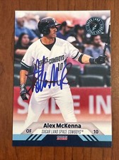 ALEX MCKENNA Signed 2022 Sugar Land Space Cowboys Baseball Card Astros RC AUTO