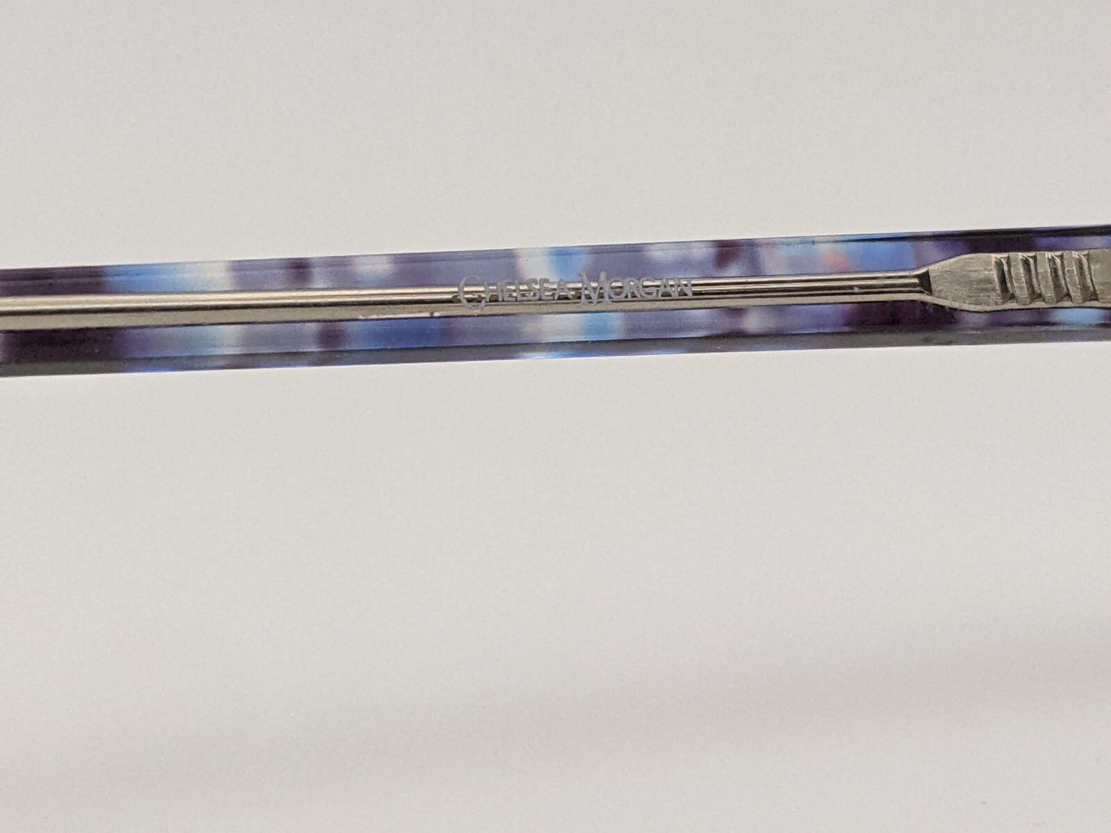 Chelsea Morgan CM 20212 GR/BL Eyeglasses Frames: Blue Purple Tortoise 55-17-140