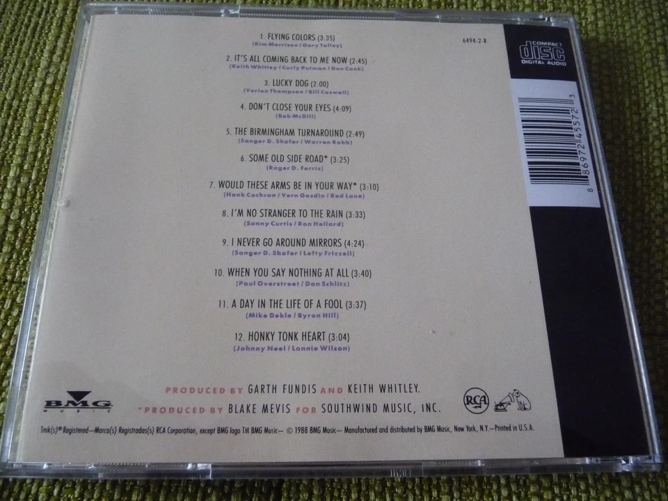 Dont Close Your Eyes - Keith Whitley CD aus Sammlung Flying Colors Lucky Dog - Bild 3 von 3