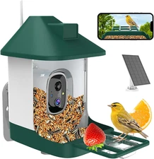 Bird Feeder with Camera,Smart Birdwatching Camera with Solar Powered,Ai Identify