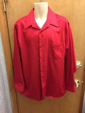 Geoffrey Beene Size XL Men's Longsleeve Button-Down Shirt Red A220