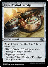 Magic MTG Three Bowls of Porridge [Wilds of Eldraine]