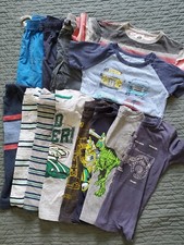 Boys 6 LOT Spring Summer Shorts Tops Outfits Sets TRUCKS School Bus ROBOT Cars