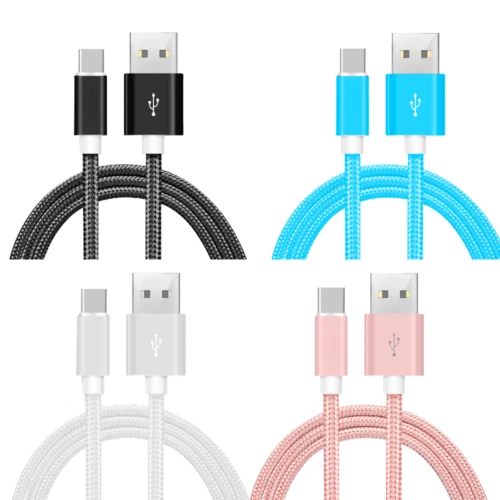 6ft Braided Cable Cord  For iPhone , USB C  Charger Charging Heavy Duty Android - Image 3 of 4